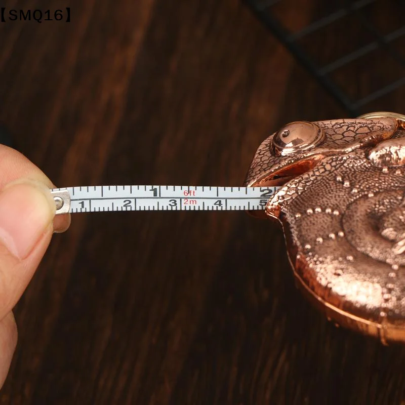 Chameleon Tape Measure Steel Ruler With Keychain Portable Realistic Animals Pendant Measuring Tool【SMQ】