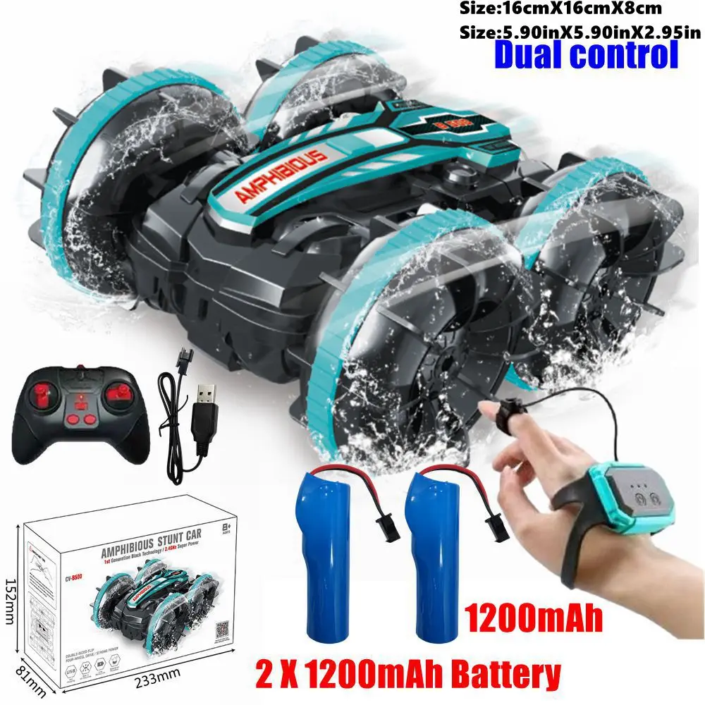 Amfibische RC Auto Afstandsbediening Stunt Auto Voertuig Dubbelzijdig Flip Radio 4WD Drift Off Road Outdoor Speelgoed voor Jongen kinderen Gift
