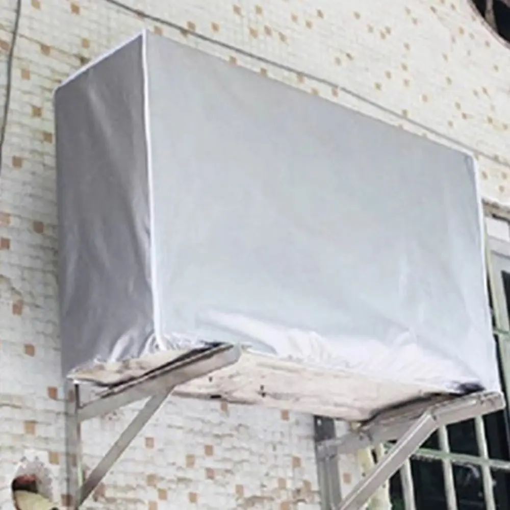 Heat-insulating Silver Air Conditioner Cover Multisize Air Conditioner Protective Waterproof Dust Cover Outdoor