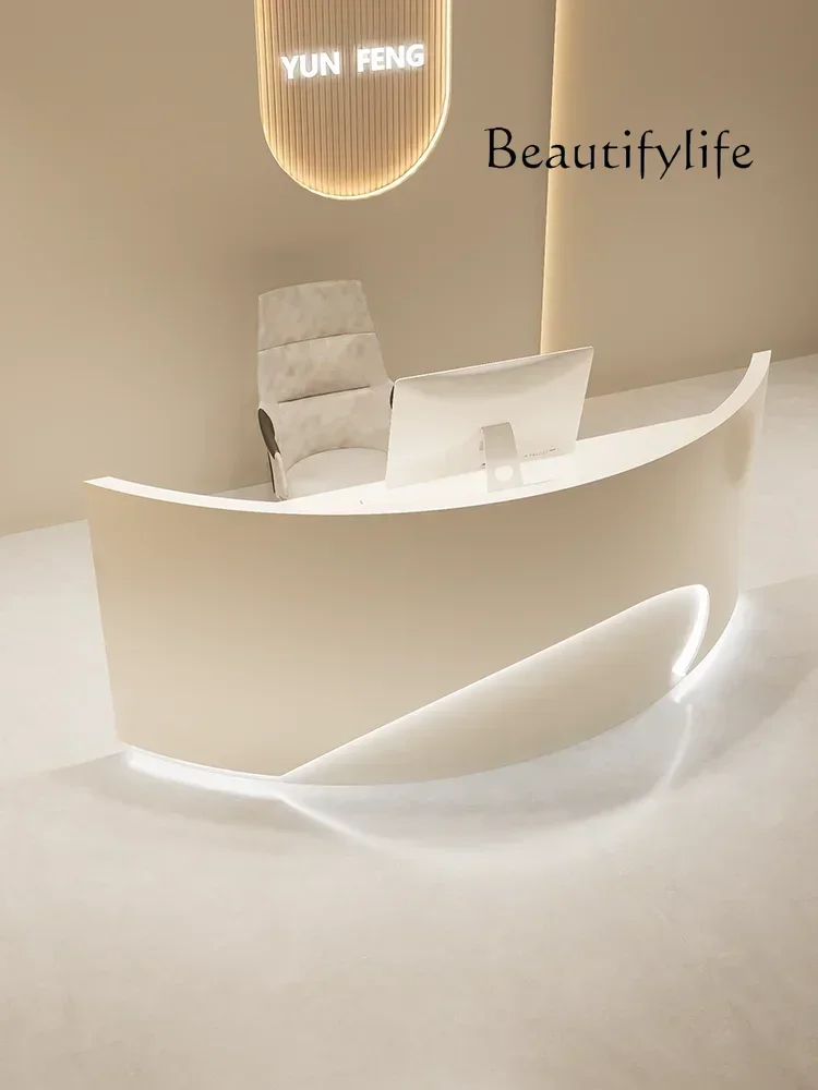 N49 Aesthetic Elegant Bar Counter Cabinet Modern Delicacy Nordic Simple Reception Desks Unique Luxury Mostrador Commercial Furni