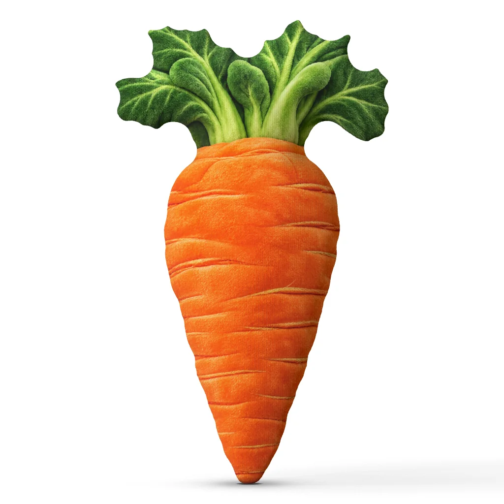 Orange Carrot Shaped Plush Pillow Stuffed Vegetable Cushion Cute Throw Pillow for Sofa Home Decor Vegetable Lover Gift