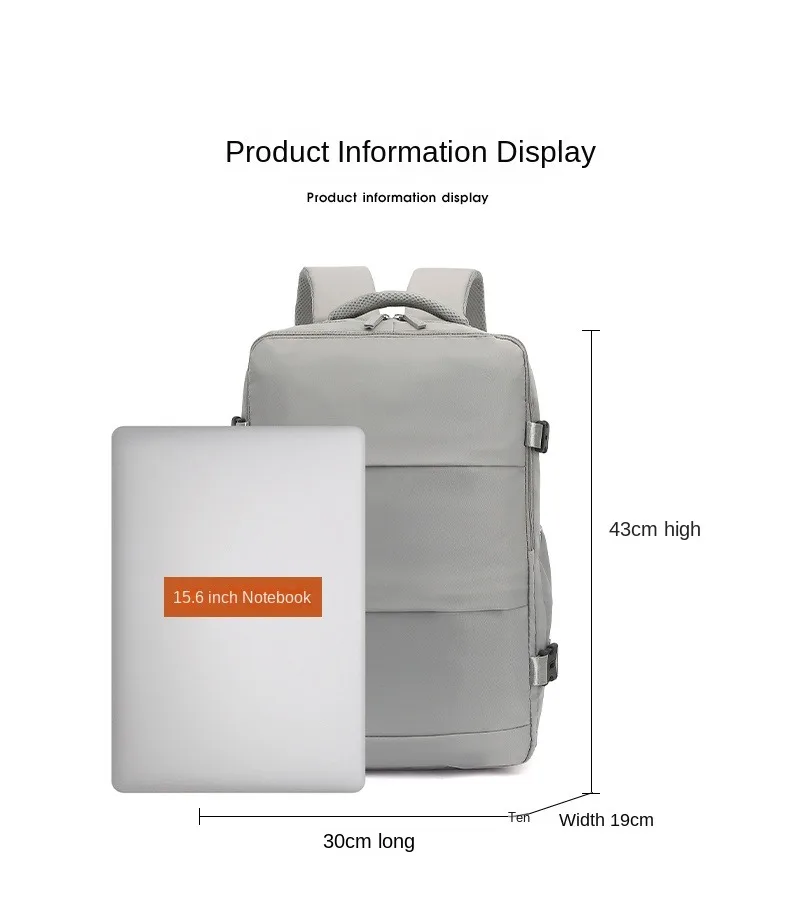 حقيبة ظهر محمولة معتمدة من شركة الطيران، حقيبة أمتعة متينة مع مقصورات داخلية متعددة، للتخييم، المشي لمسافات طويلة، مجهزة بأشرطة كتف مريحة وتخزين تحت المقعد، مناسبة للرحلات القصيرة، حقيبة ظهر للسفر باللوازم المدرسية، مناسبة للجنسين، مناسبة للسفر باللون الوردي، سعة كبيرة، مقاومة للماء، مقاومة للماء، باللون الأسود