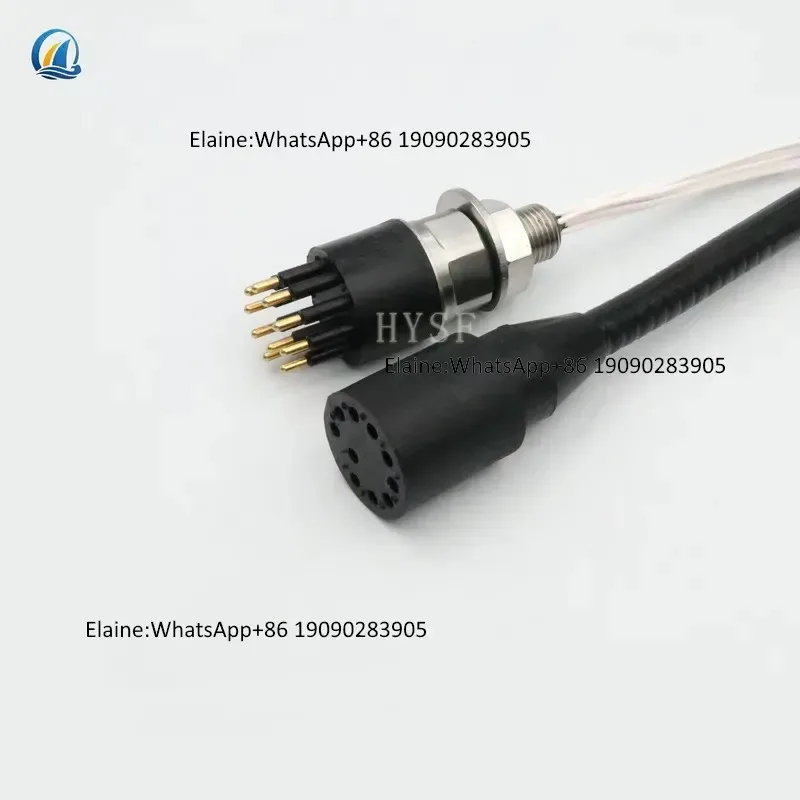 Custom IP69K Waterproof Subsea Underwater Wet Connector 5A ROV Equipment Bulkhead Connectors 10P Pin Wire Length1M