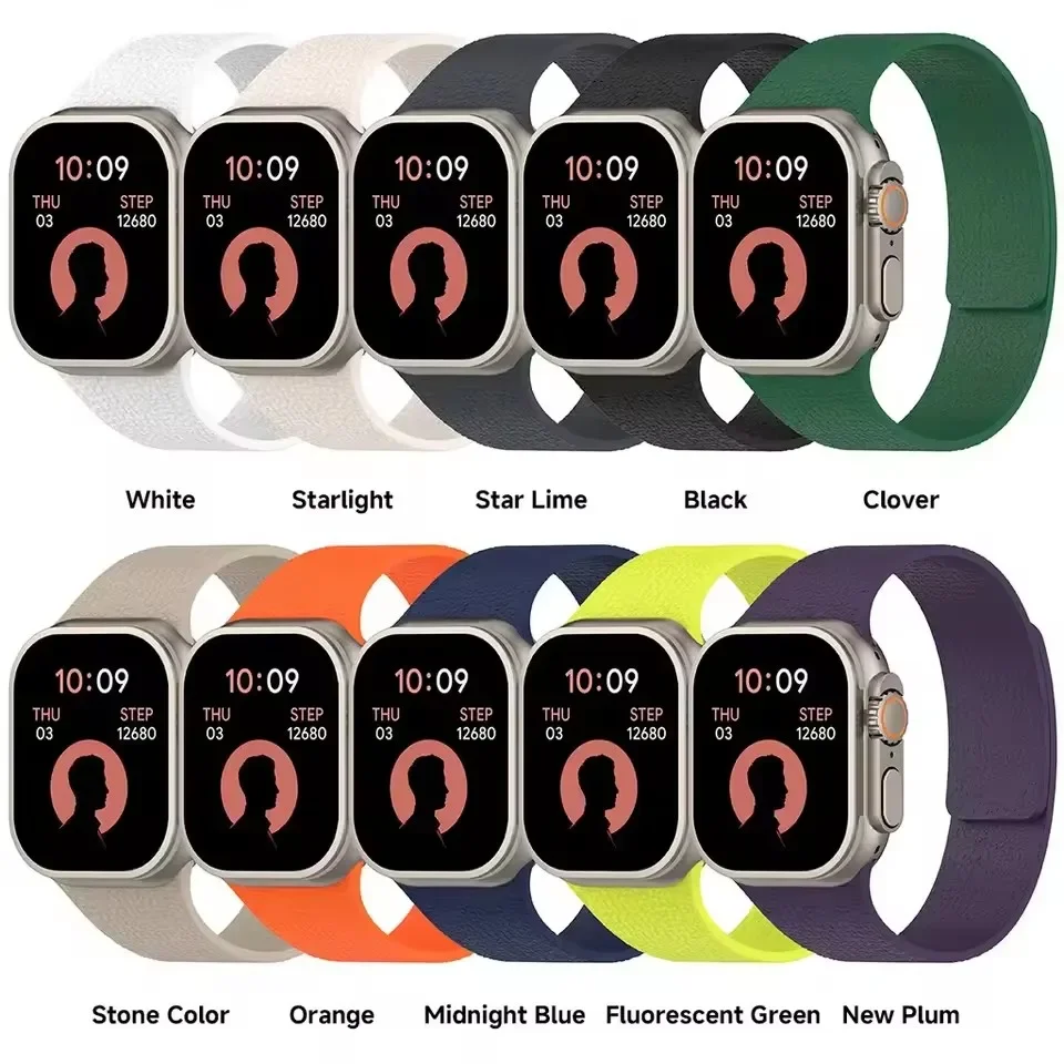 Magnetic Strap for Apple Watch Band 44mm 45mm 40mm 46mm 41mm 42 mm 38 Silicone Bracelet iWatch Series 10 9 8 7 6 Se Ultra 2 49mm
