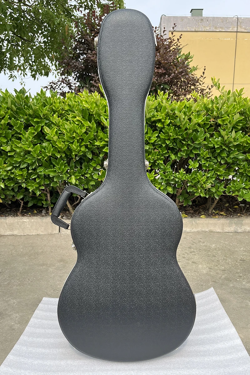 39 Inch Gray Hardshell Classical Guitar Case Musical Instrument Protective Storage Box For Classical Guitar Players