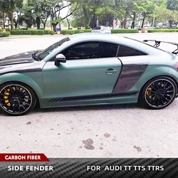Car Side Door Fenders Blade Panels Flares for Audi MK2 8J TT TTS TTRS Coupe 2008 - 2014 Carbon Fiber/FRP Black Car Side Fender