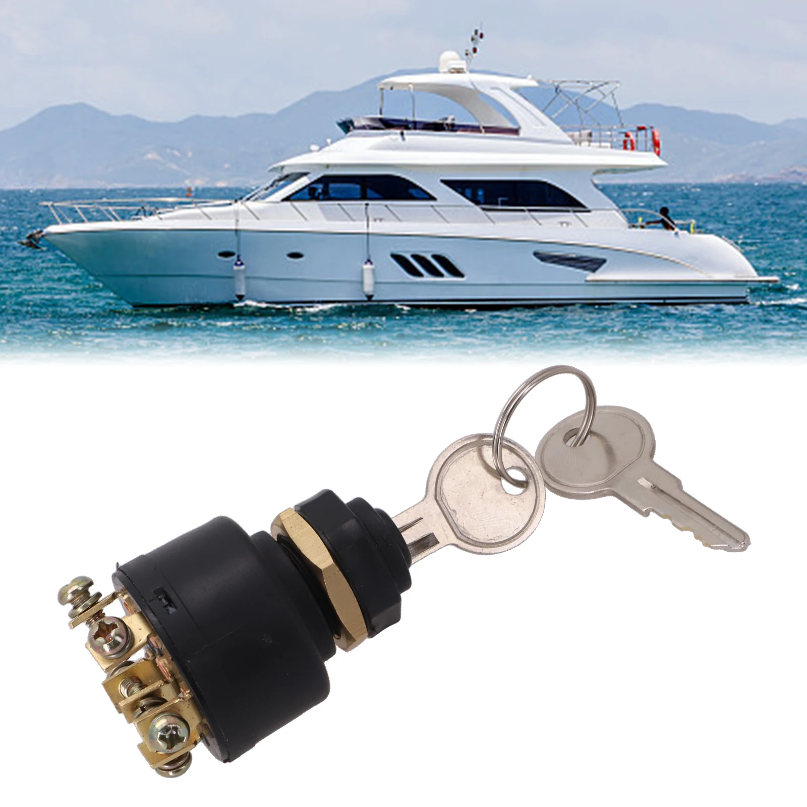 

Six Terminal Ignition Switch Designed for Johnson/For Boats Integrated Push to Choke Simplifies Starting Process