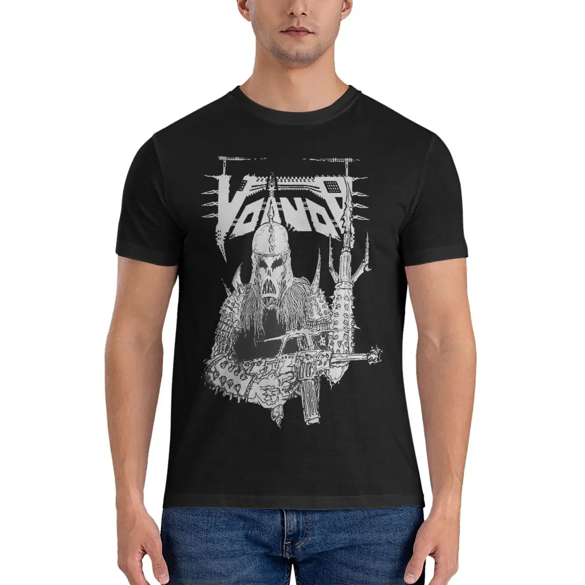 Men T-Shirts War Pain Unique 100% Cotton Tees Short Sleeve Voivod T Shirts Crewneck Tops Graphic Printed