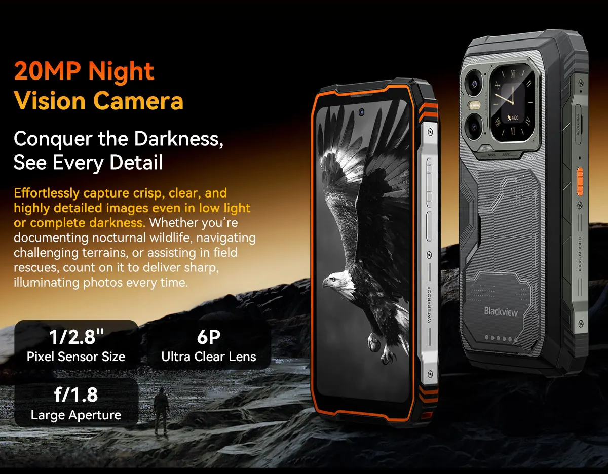 Blackview XPLORE 1 [Kein EU-Ladegerät] Robustes Smartphone 5G 16 GB + 512 GB / 12 GB + 256 GB Android15 20000 mAh 55 W 6,78 Zoll 2,4 K Mobiltelefon – Detail 30
