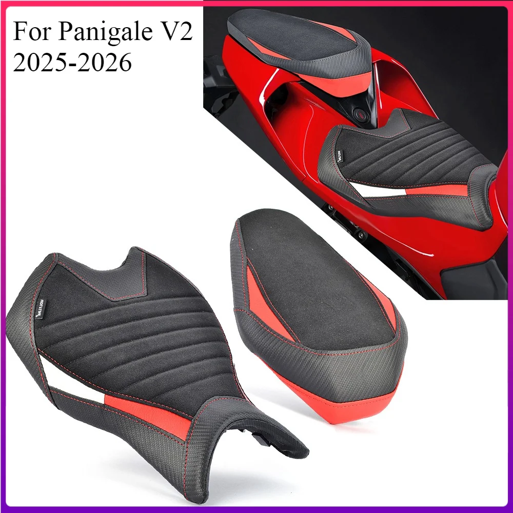 

For Ducati Panigale V2 2025-2026 Motorcycle Front Rider Rear Passenger Solo Seat Cowl Cushion Pad
