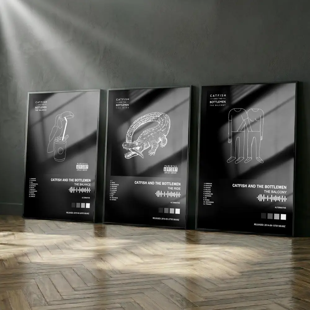 Catfish and the Bottlemen Poster-Album-Set, modernes Cover-Wandkunst-Set für Zimmer, Leinwandgemälde, Kunstdruck, Heimwanddekoration, Bild, Geschenk