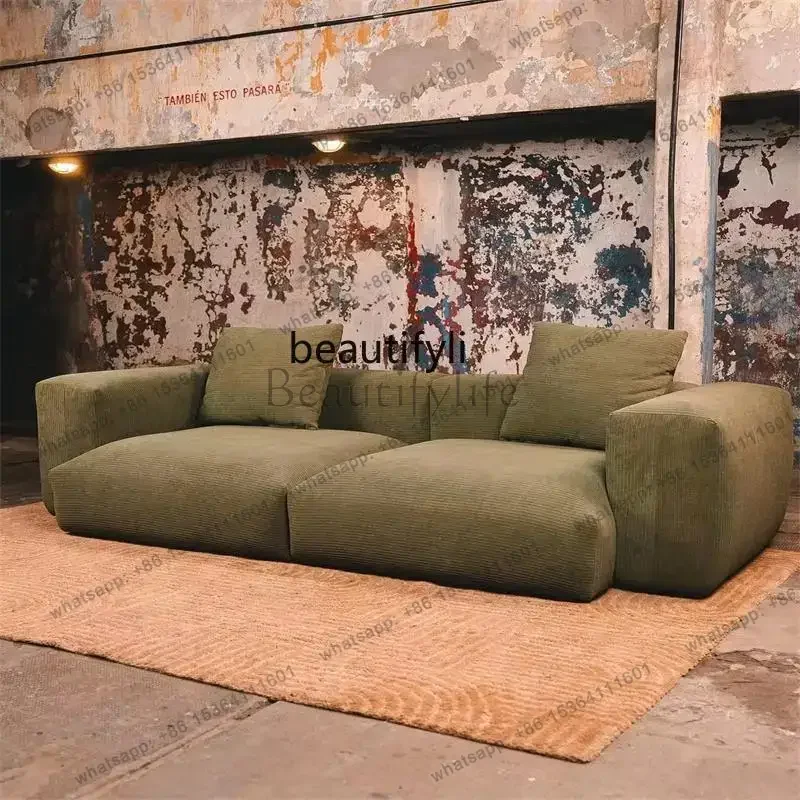 Italian minimalist small apartment fabric sofa creative designer straight row module sofa