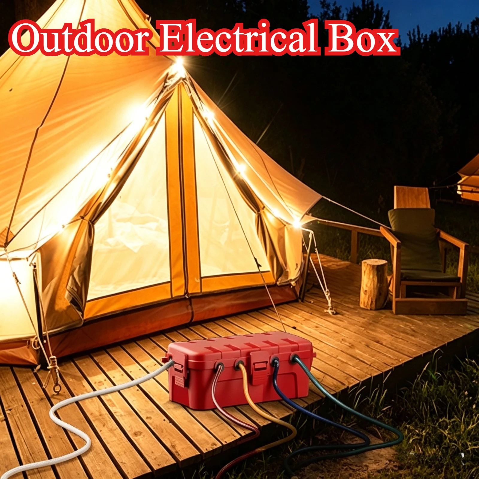 Outdoor Electrical Box Waterproof Connection Box Weatherproof Extension Cord Cover for Power Outlet Plug Socket Garden Timers