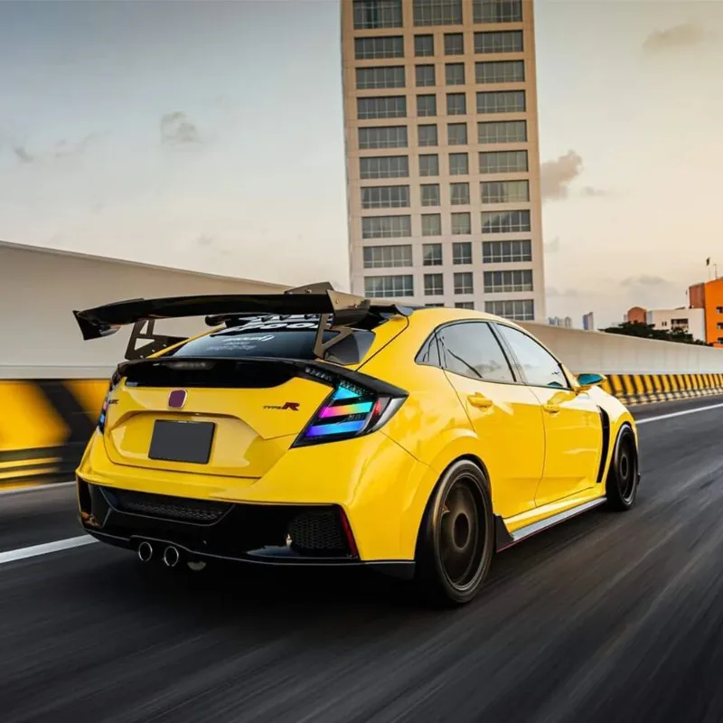 

Для Honda Civic Hatchback 2016-2021 RGB светодиодные задние фонари дымовые последовательные задние фонари многоцветная анимация