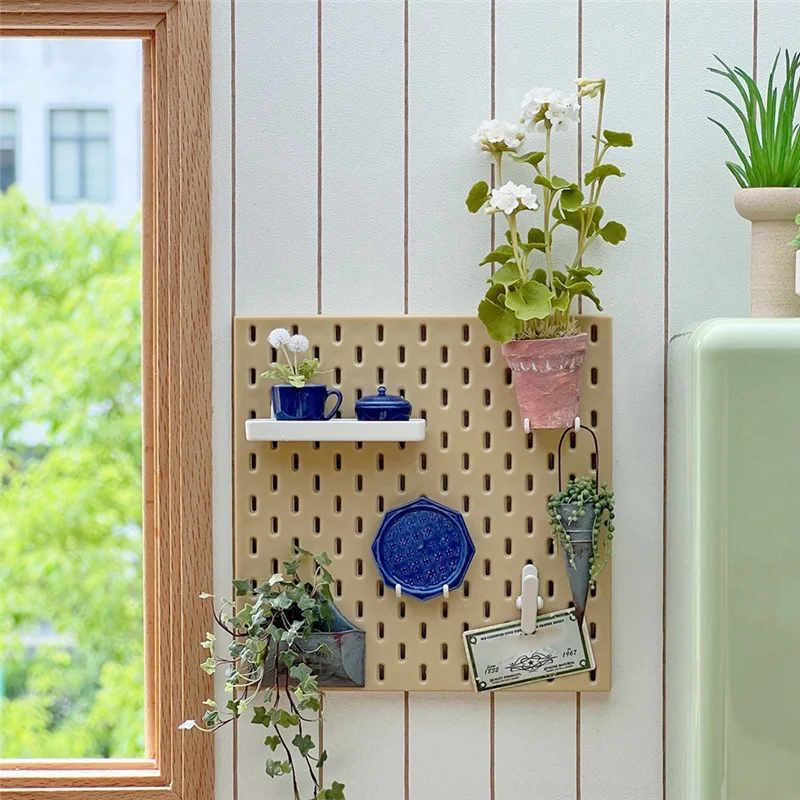 ABUM-عناصر تزيين الأثاث المصغر لوحة مثقوبة رف الحائط لتقوم بها بنفسك تخزين عرض ملحقات الأثاث