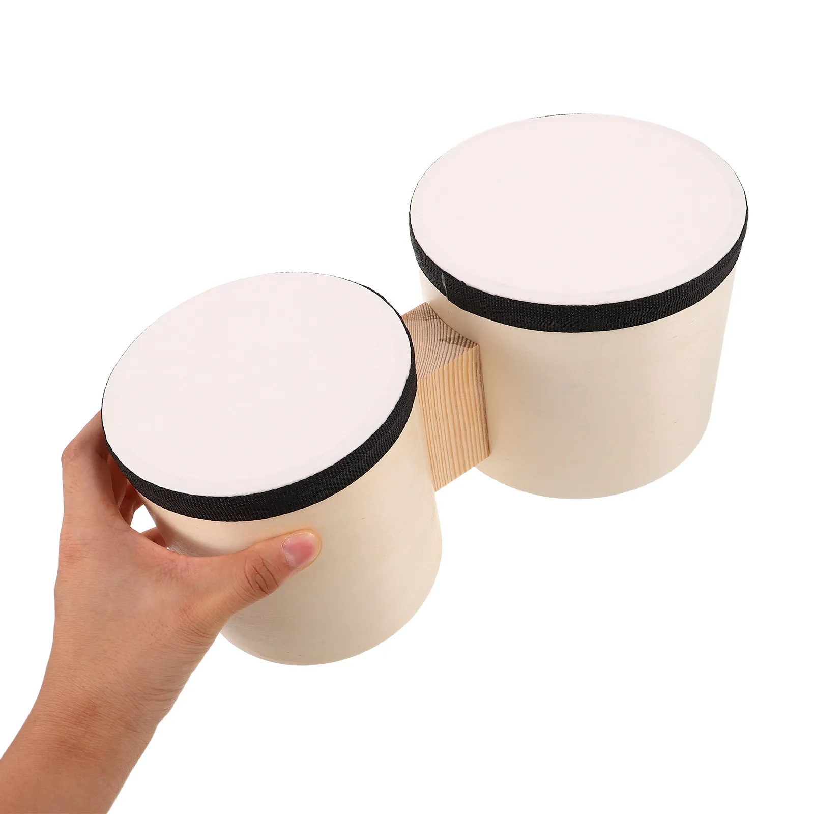 

1Sets Wooden Bongos Hand Drum 5 and 6 Inch Dual Surface Music Percussion Lightweight Portable Drum for Early Education Rhythm