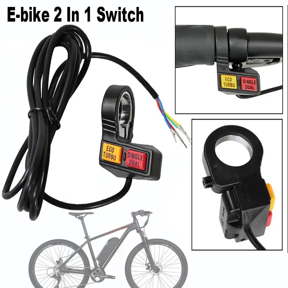 Durable Scooter Motorbike On-Off Button High Low Speed Control Electric Bicycle Accessories E-bike 2 In 1 Switch