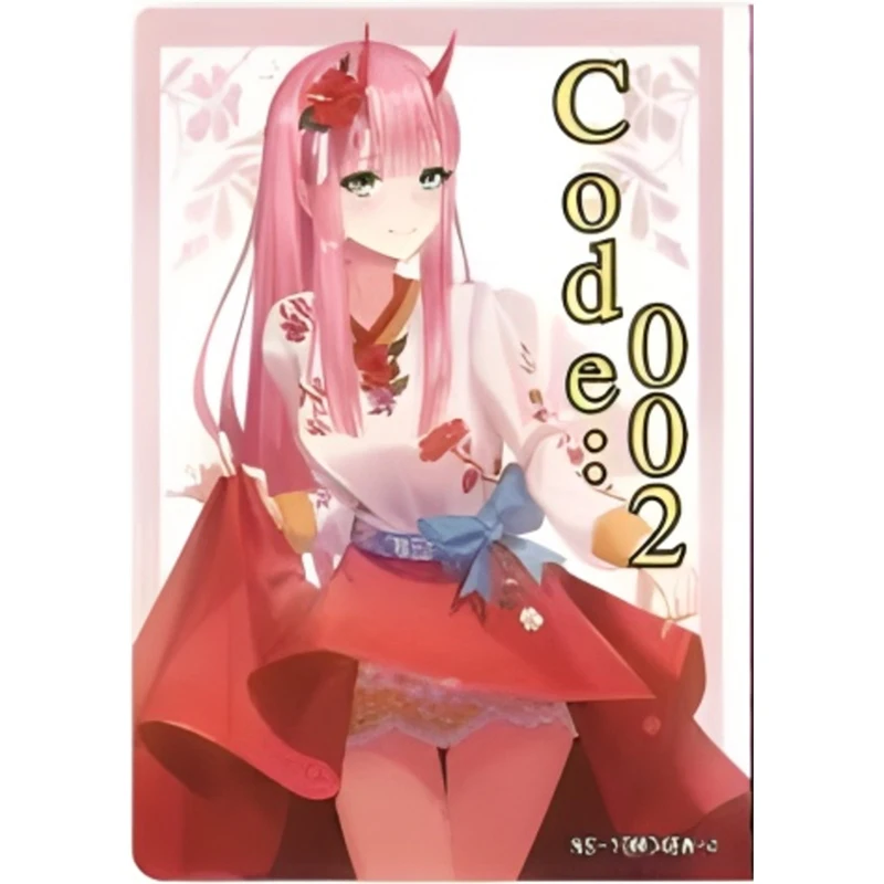 Anime Goddess Story BW Trifold Card Hot Stamping Yor Forger Zero Two Kamado Nezuko Game Toy Card Christmas Birthday Present