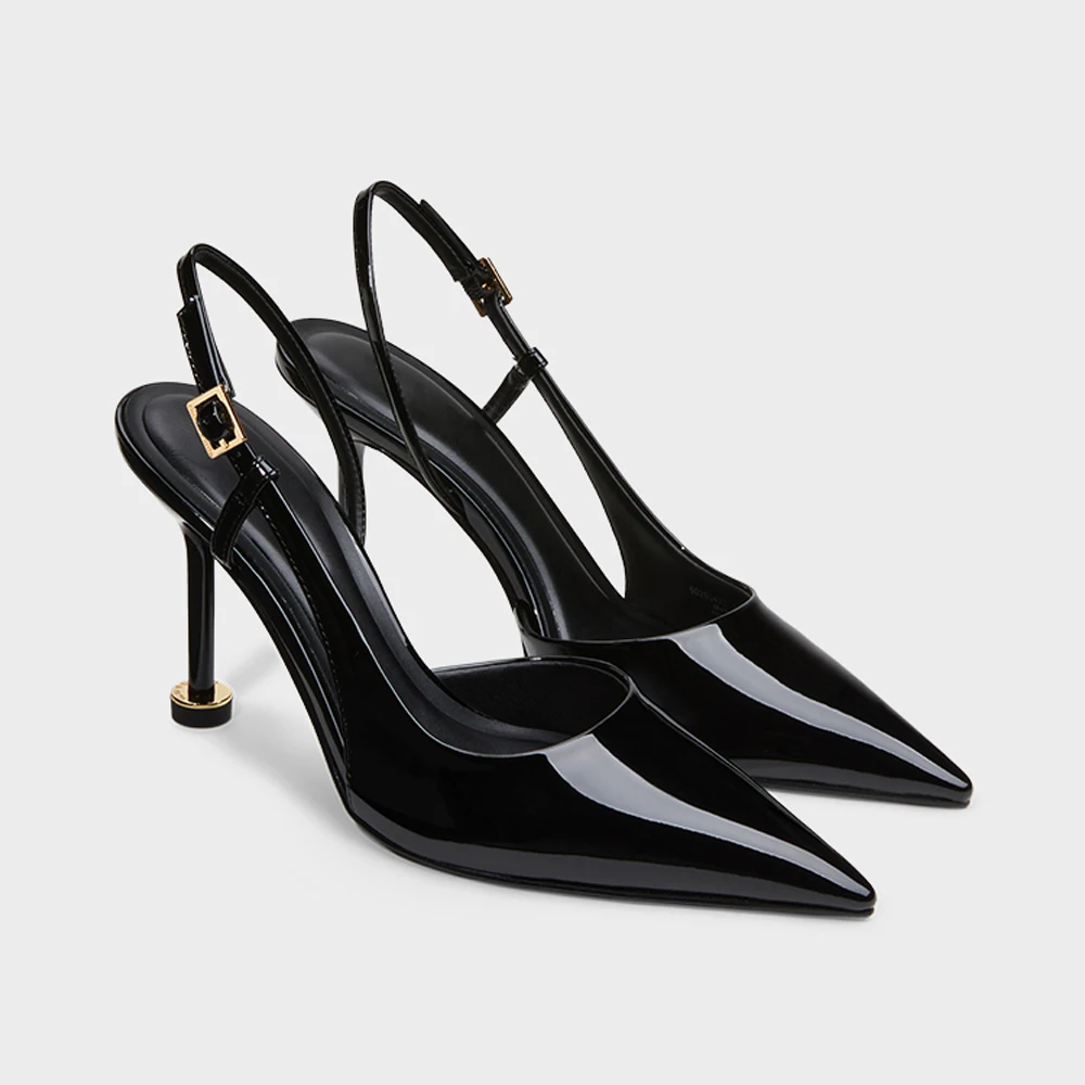 

FWRD Women's Patent Leather Pointed-Toe Stiletto Slingback Sandals, Comfortable for Wedding, Party & Daily Wear #FWRD000262