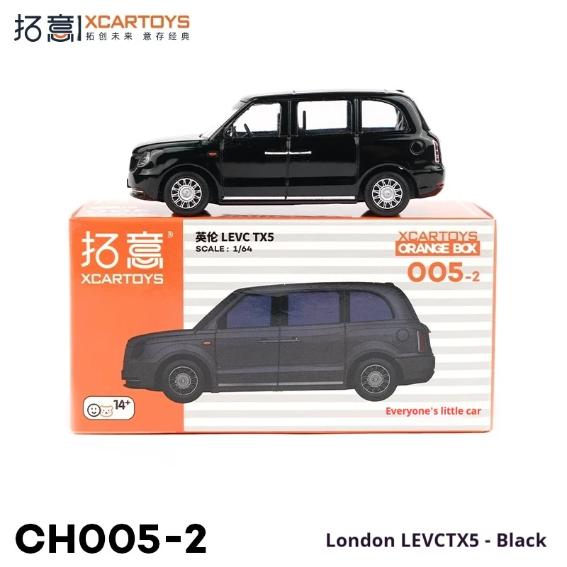 XCARTOYS Micro Alloy Car Model Toy 1/64 Geely British LEVC TX5 Black Railed Motor Car Non-Fernbedienung Vehicle Model
