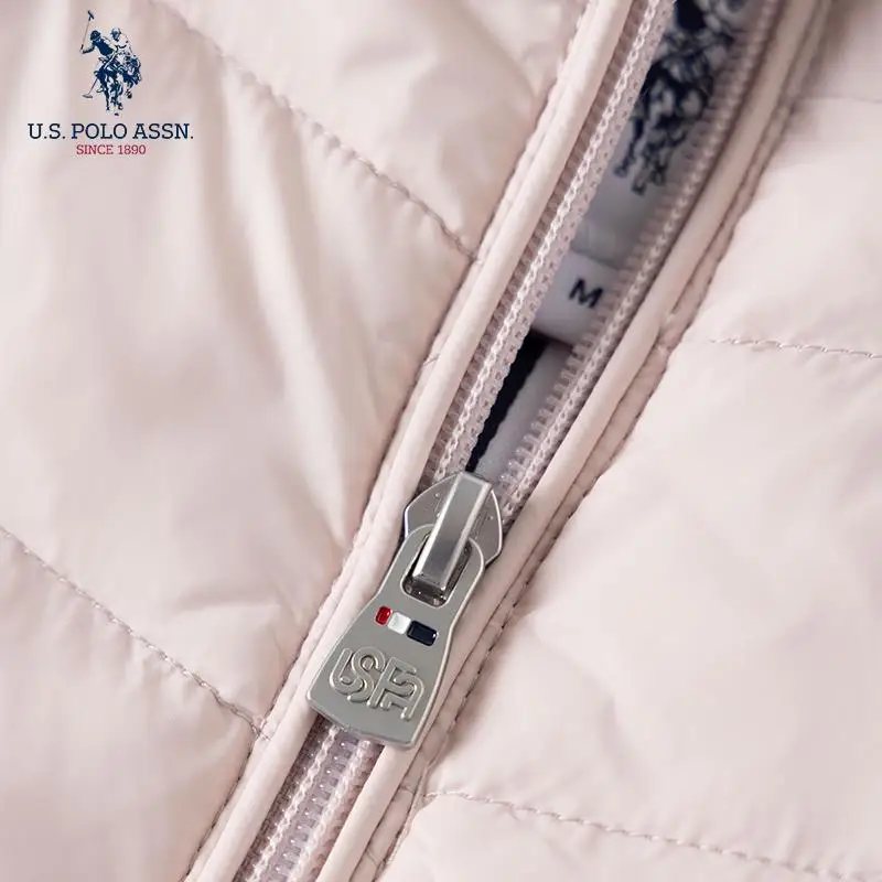 U.S.  ASSN. Women's Warmth-Preserving Svel down Vest Association  Winter Faion Commute Sle Pure Color Zippe...