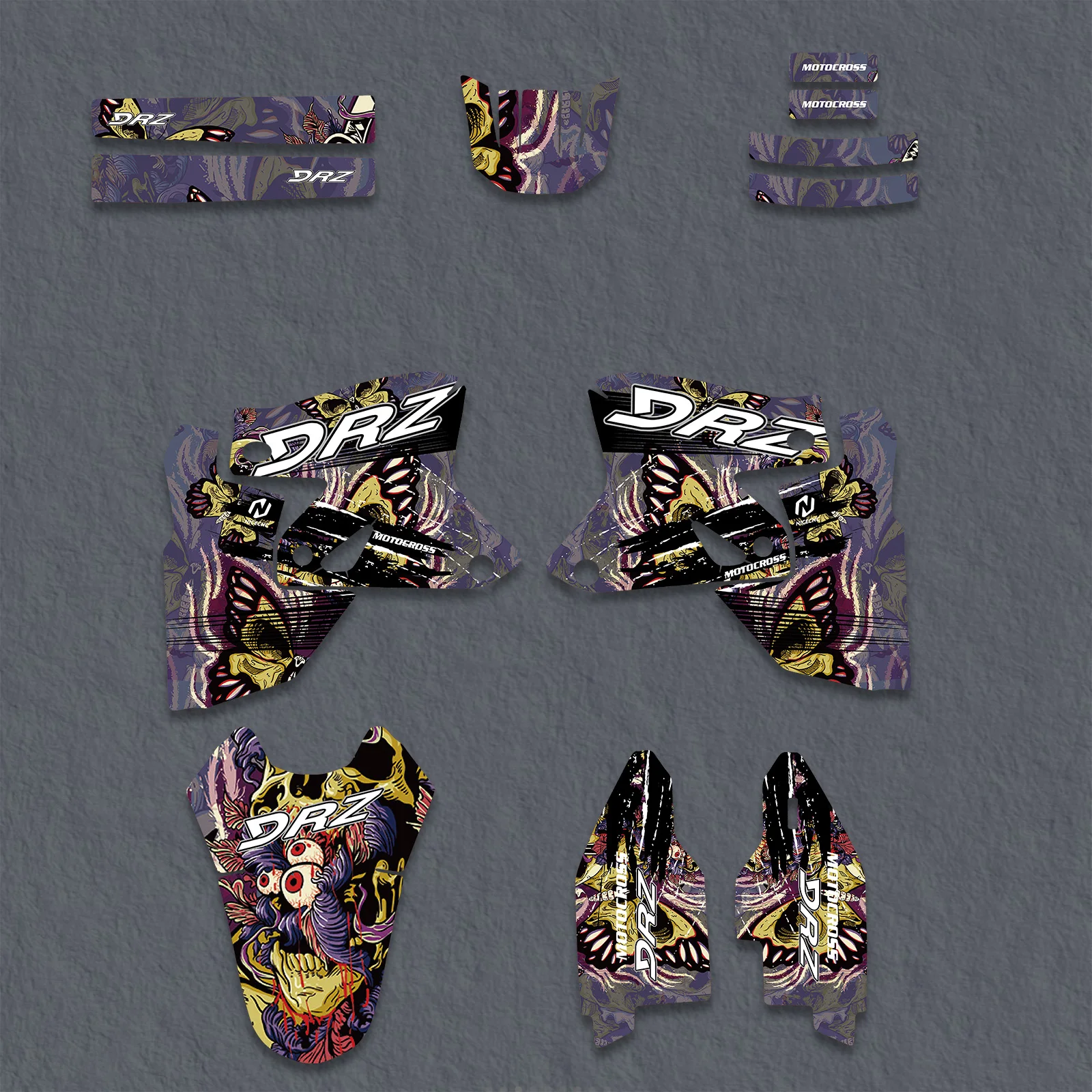 NICECNC For Suzuki DR-Z 400SM DRZ 400SM 2000-2020 Motocross Graphics Background Decals Sticker Kit Customize 2019 2018 2017