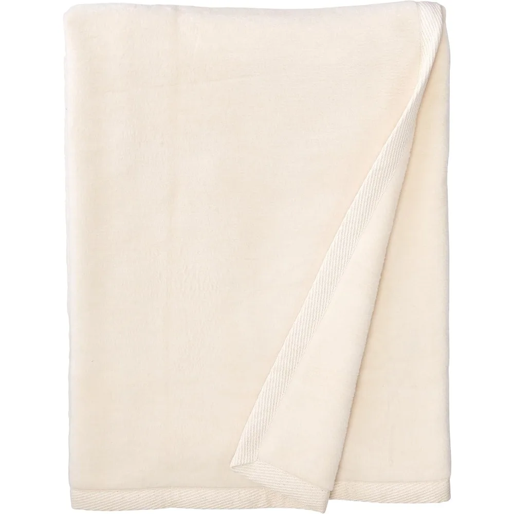 

Company "Granny 100% Natural Egyptian Cotton, Cashmere Soft Blanket, Imported from Portugal, Throw Size, Cream