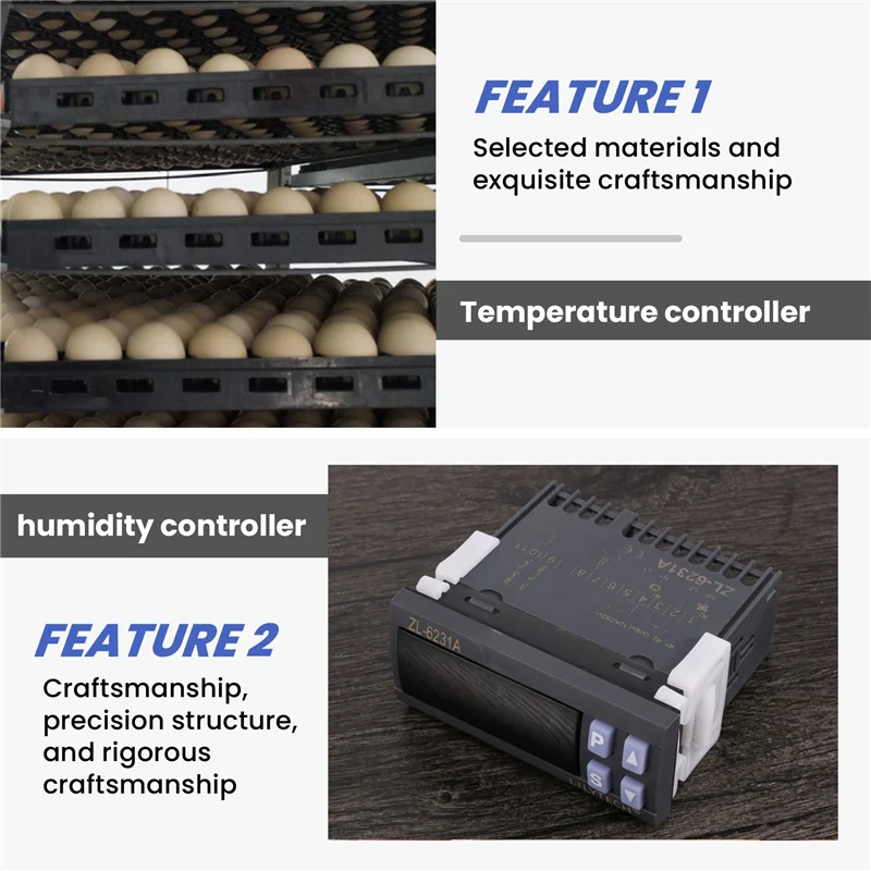 A23F-LILYTECH ZL-6231A, Incubator Controller, Thermostat With Multifunctional Timer