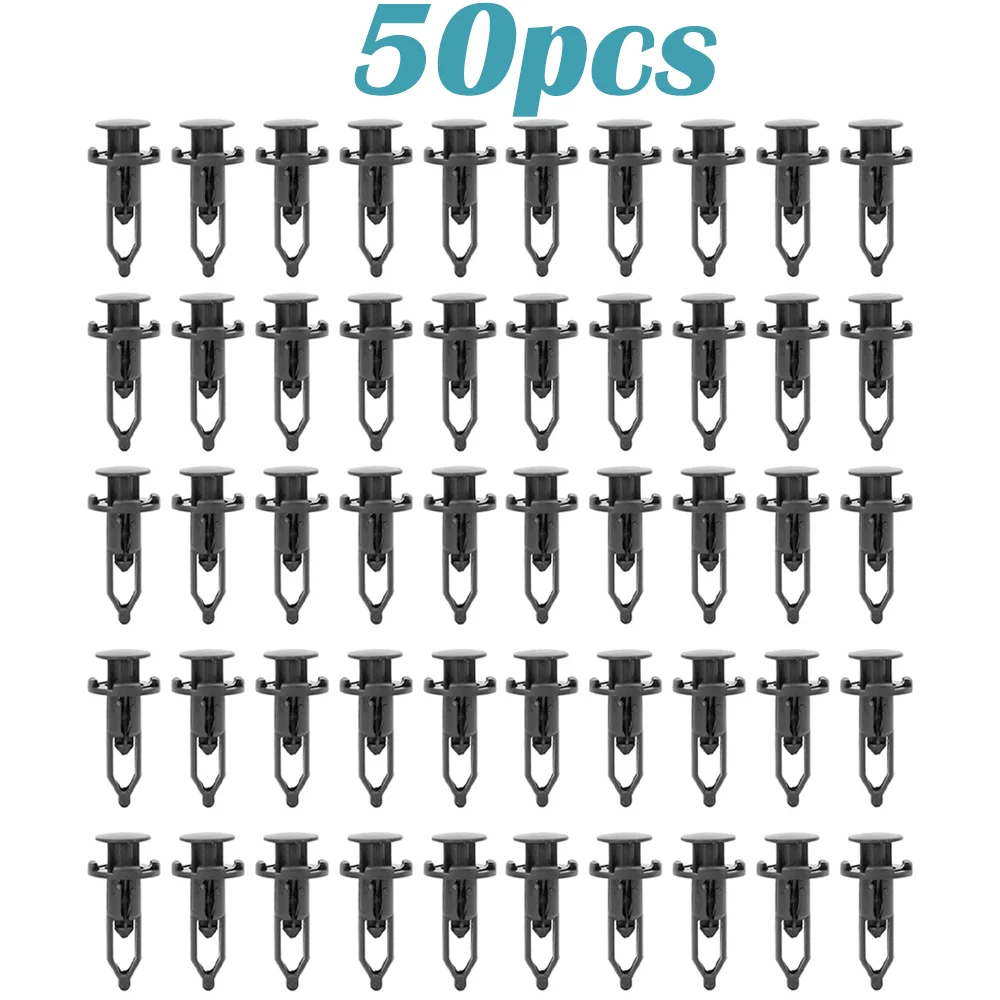 

50Pcs Car Plastic Retainer Clips Wholesale Portable Automobile Bumper Fasteners Black Fixed Clip Tool Auto Accessories