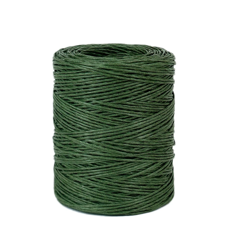 2X 1.0Mm Light Brown/Green Floral Bind Wire Wrap Twine Handmade Iron Wire Paper Rattan For Flower Bouquets Length: 210M