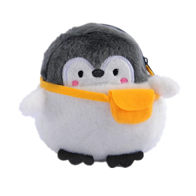 Creative Cute Custard Backpack Little Penguin Coin Purse Port Red Envelope Data Cable Bag Storage