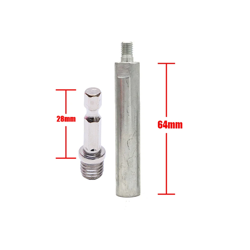 M10 Angle Grinder Hex Handle Converter Adaptor Connection Extending Rod Extender untuk Mobil Grinder Basah Angle Length Bar