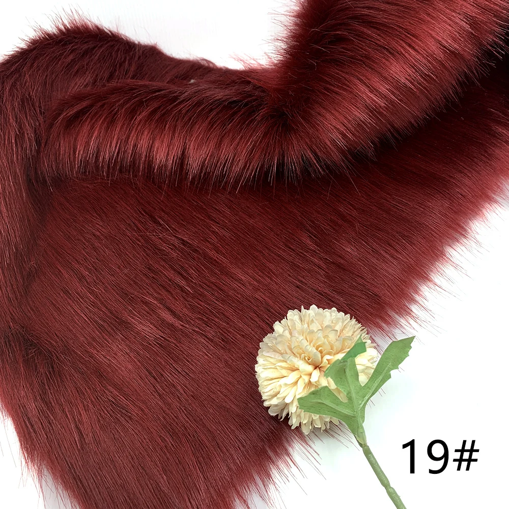 Imitation Fox Fur Plush Fabric 100 Polyester Cosplay Animal Hair 5cm Pile Length Handmade Fabric Jewelry Background Cloth 60cm