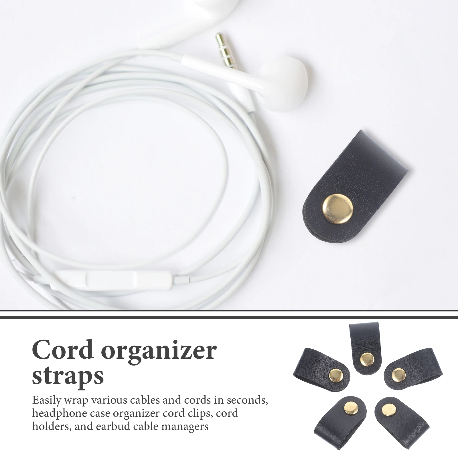 

5 Pcs Headphone Cable Storage Buckle Organiser Sorter Manager Data Cables Organizer Winder for Artificial Travel