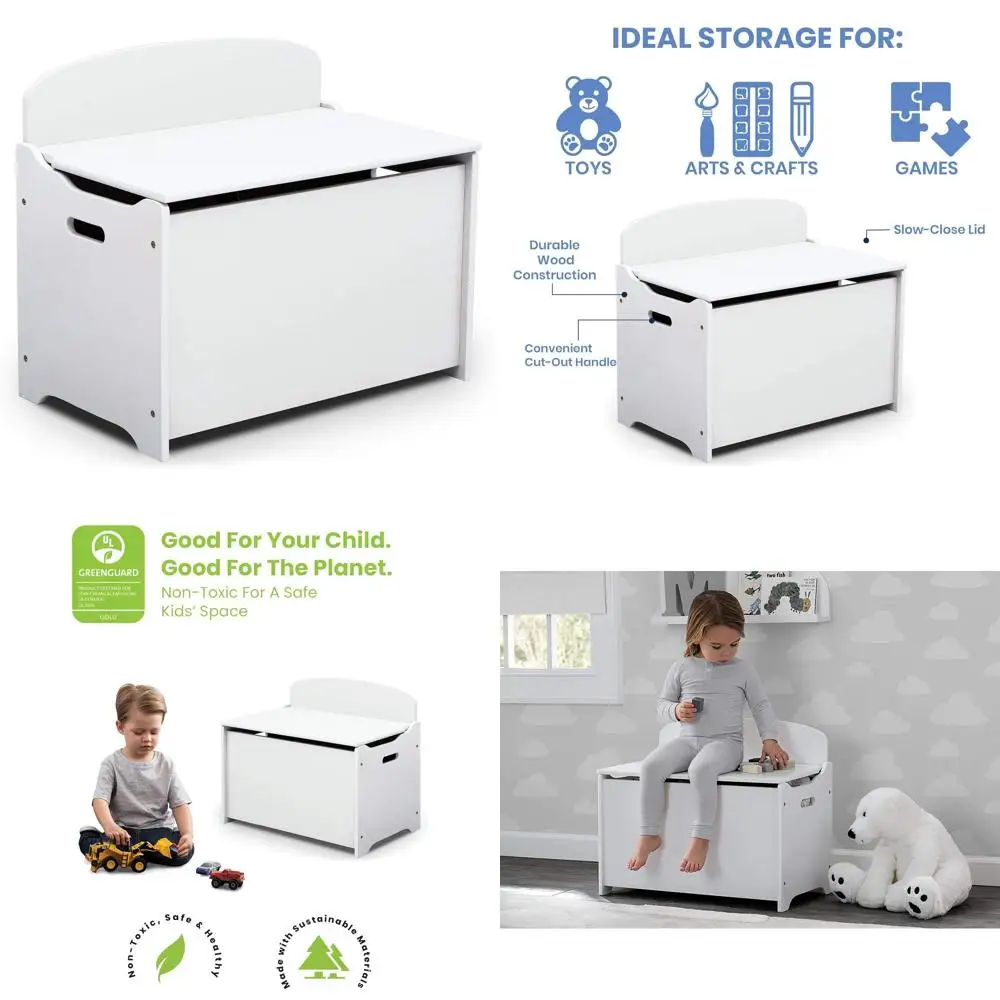 صندوق تخزين ألعاب فاخر باللون الأبيض من بيانكا