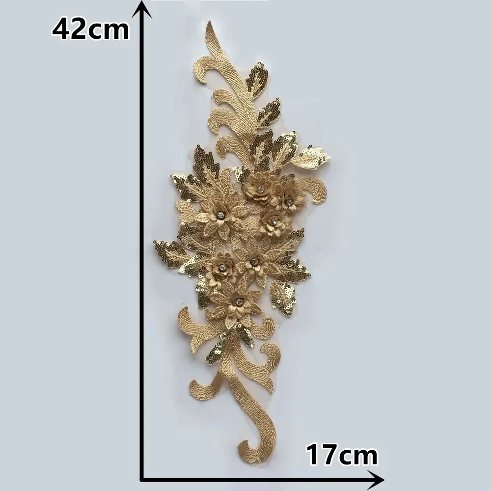 Damenbekleidung, Stickerei, Perle, Strass, Nähen, 3D, dreidimensionale Blumen, Heimwerkerbedarf, Zubehör, 1 Stück zu verkaufen