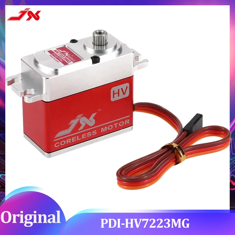 

JX Servo PDI-HV7223MG 8.4V 23KG High Precision Metal Gear Full CNC Aluminium Shell HV Digital Coreless Standard Servo For RC Car