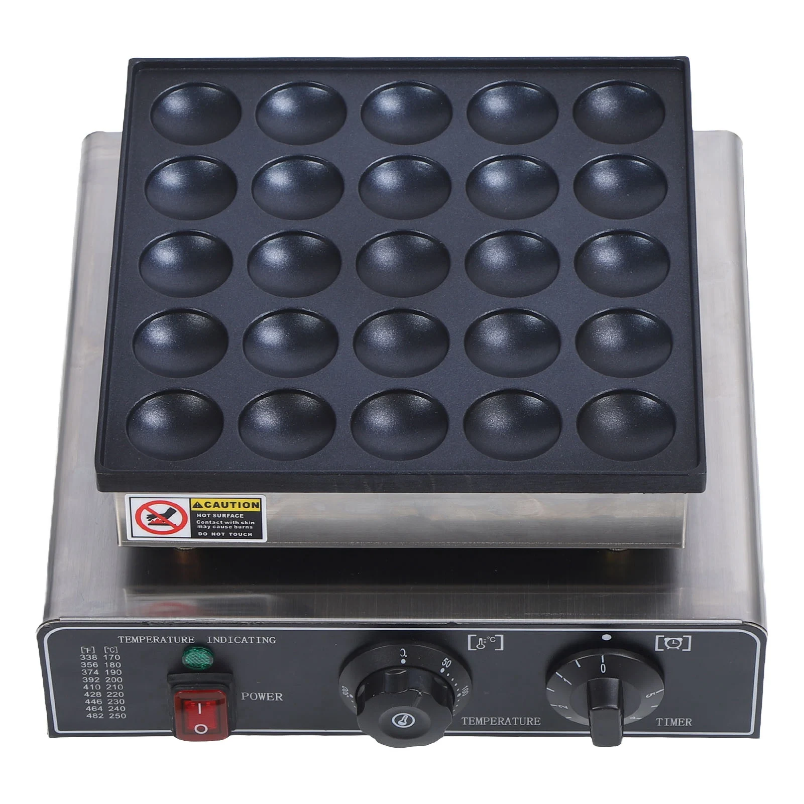Máquina para hacer gofres, sartén eléctrica para hornear tortitas, sartén para hornear gofres de 950W, molde para gofres de hierro de acero inoxidable, herramientas de cocina 50-300 ℃