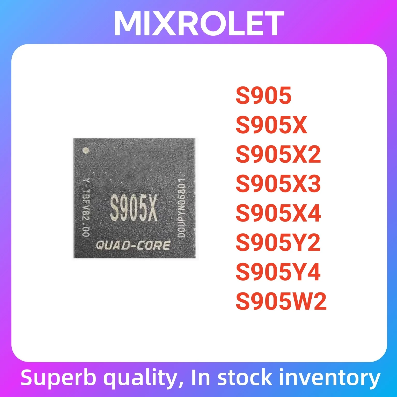 (1 шт.) S905X S905 S905X2 S905X3 S905X4 S905Y2 S905W2 S905Y4 BGA оригинал (1 шт.) S905X S905 S905X2 S905X3 S905X4 S905Y2 S905W2 S905Y4 BGA оригинал