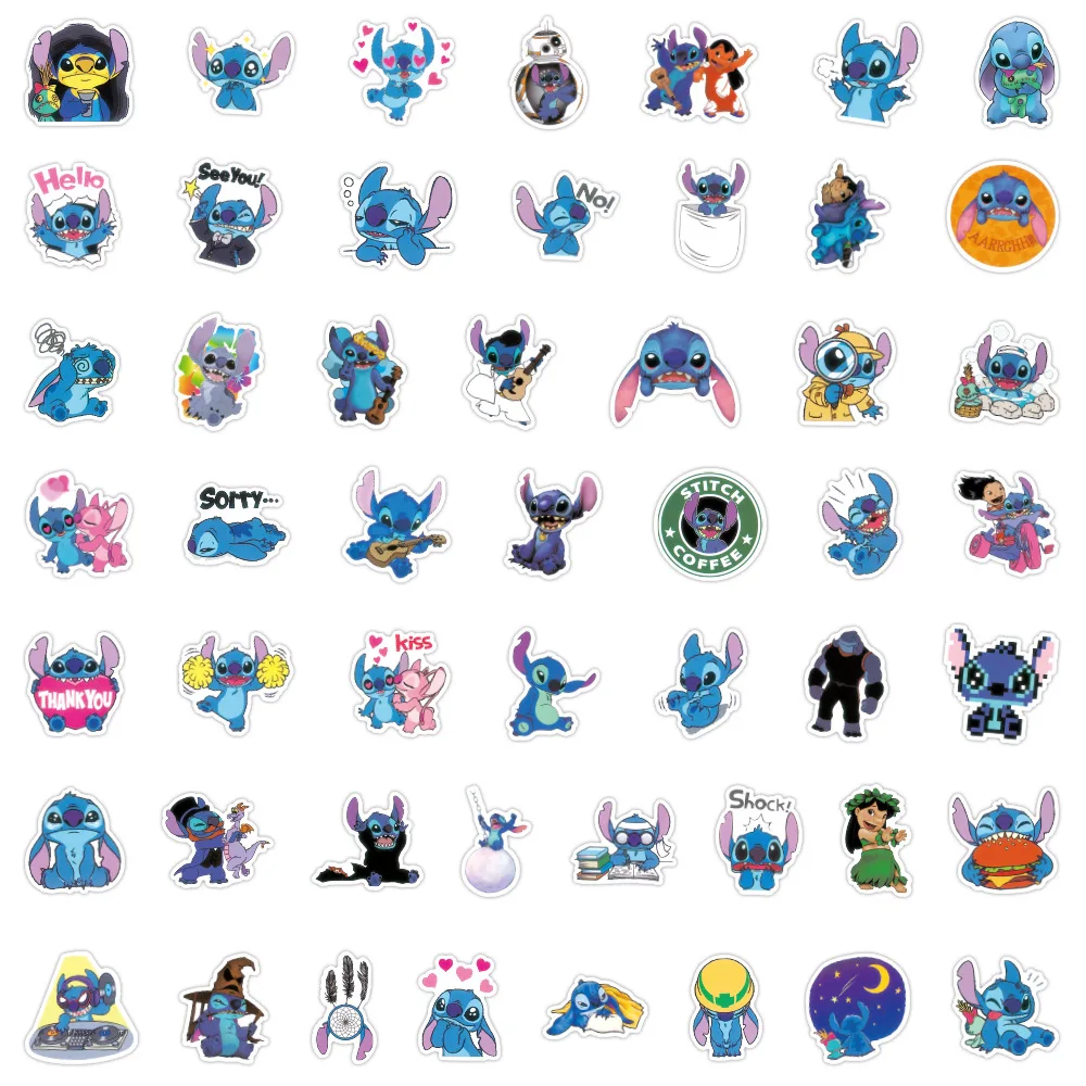 10/30/50/100pcs Cute Disney Cartoon Stitch Sticker Anime Kawaii Girls Kids Decals DIY Laptop Planner Stationery Vinyl Sticker