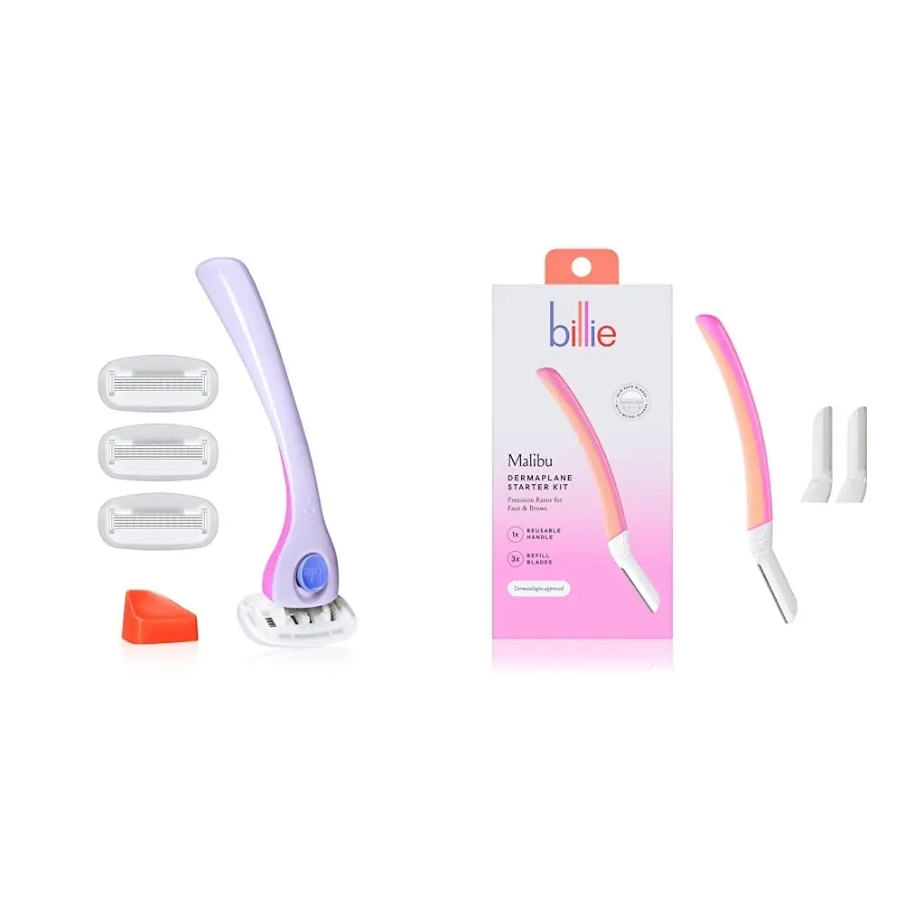 

Razors for Women Shave Kit with 5 Blades + Dermaplane Starter Kit with 3 Refill Blades for Facial Hair Removal