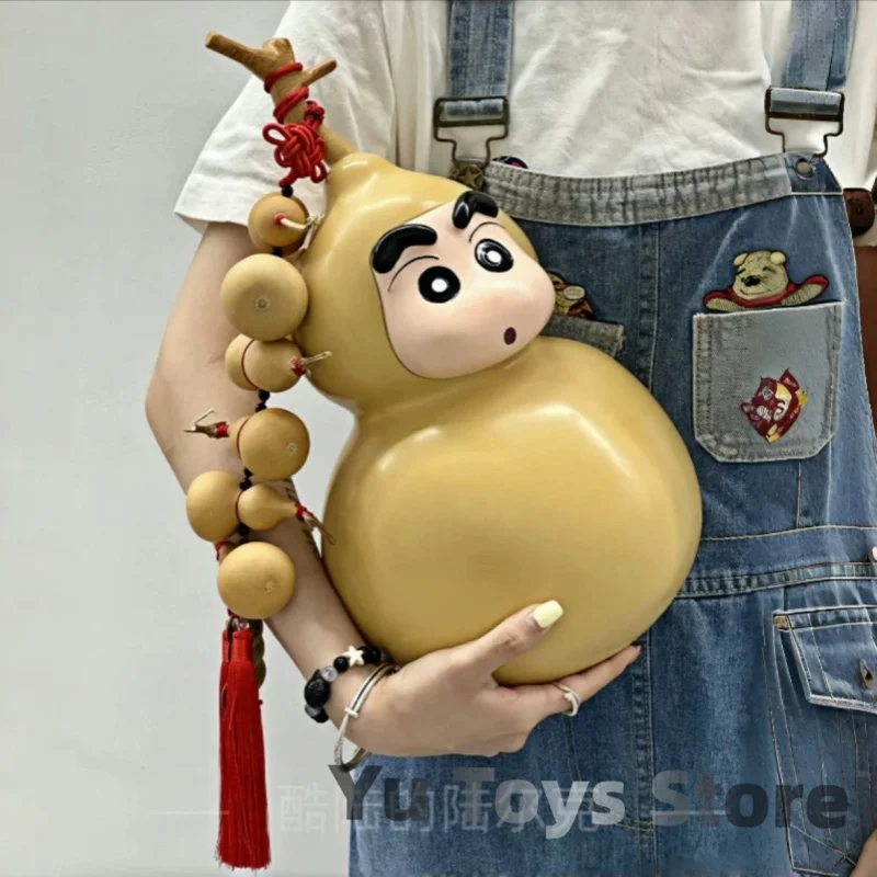 45cm Genuine Crayon Shin Chan Figures Gourd Shin Chan Figure Car Ornaments Models Cartoon Statue Cute Dolls Toys Birthday Gift