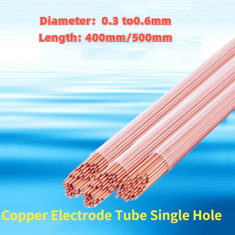 

(100PCS/LOT) EDM Copper Tube Single Hole Copper EDM Tubing Electrode Tube Single Channel Diameter 0.3-0.6mm 400/500mm Long