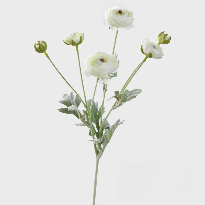 69CM Artificial Flower Flocking Small Lotus Nordic Ins Home Decoration Wedding Decoration 6 Piece Peony Bouquet