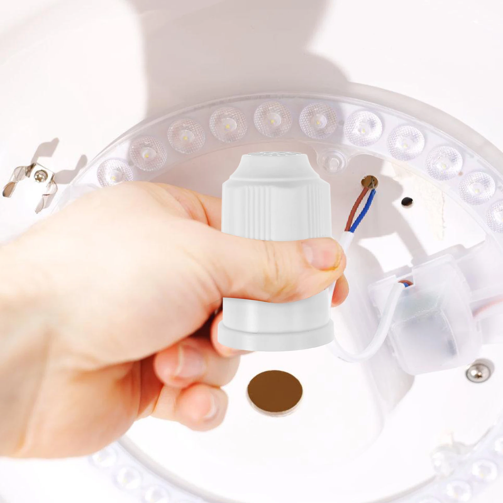 

10pcs Replacement Bulb Holder Fire Resistant Wall Lamp Socket Hanging Light Fixture Parts Household Pendant Light