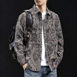 Heavy Casual Shirt Men's Printed Jacket 2025 New Autumn Men's Large-size Men's Top Casual Spring and Autumn Style