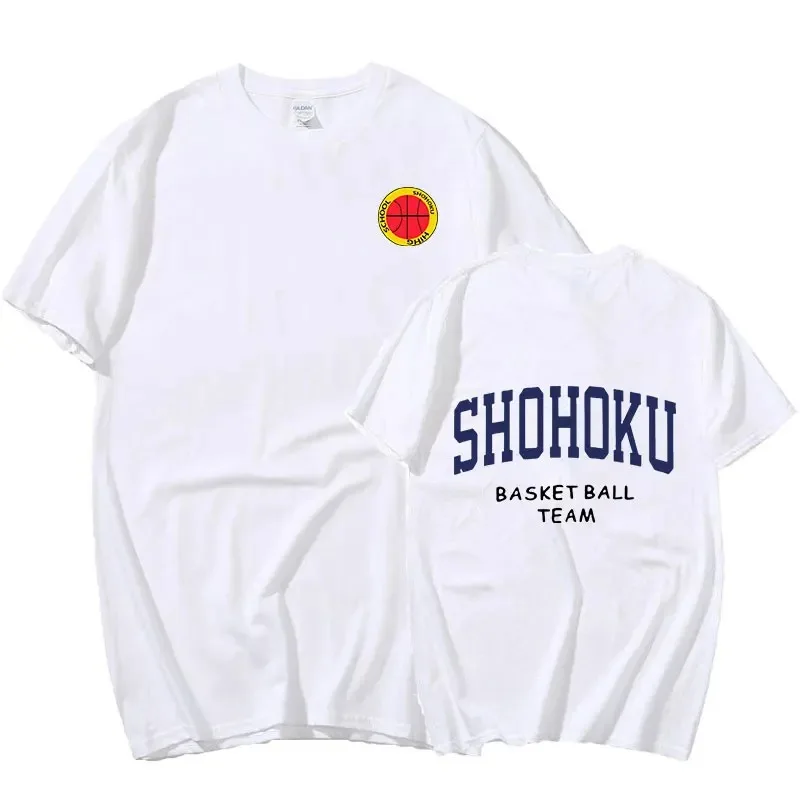 Japanese Anime Shohoku Basket Ball Team T-Shirt Men Women Sakuragi Hanamichi Print T Shirts Oversized Cosplay Unisex Clothes