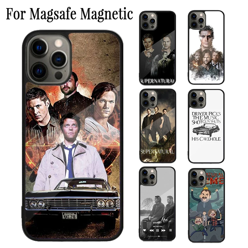 Supernatural SPN Dean Sam Magnetic Phone Case Coque For iPhone 16 15 14 Plus 13 12 Mini 11 Pro Max Magsafe Wireless Cover