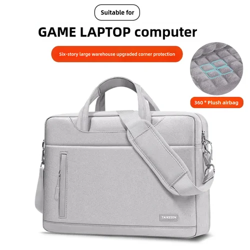 Imagen 1 del producto Bolso de negocios para ordenador portátil, bolso grande de hombro, maletín para portátil de 13, 15 y 17 pulgadas, Macbook Air Pro, HP, Huawei, Asus, Dell