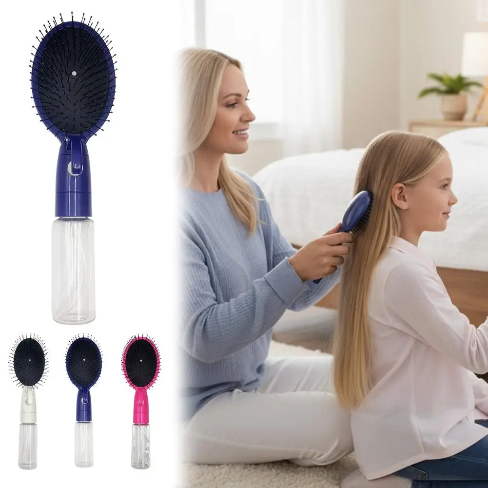 

Инновационная расческа-спрей 2-в-1 с резервуаром для воды: антистатическая щетка-подушка для распутывания и укладки волос